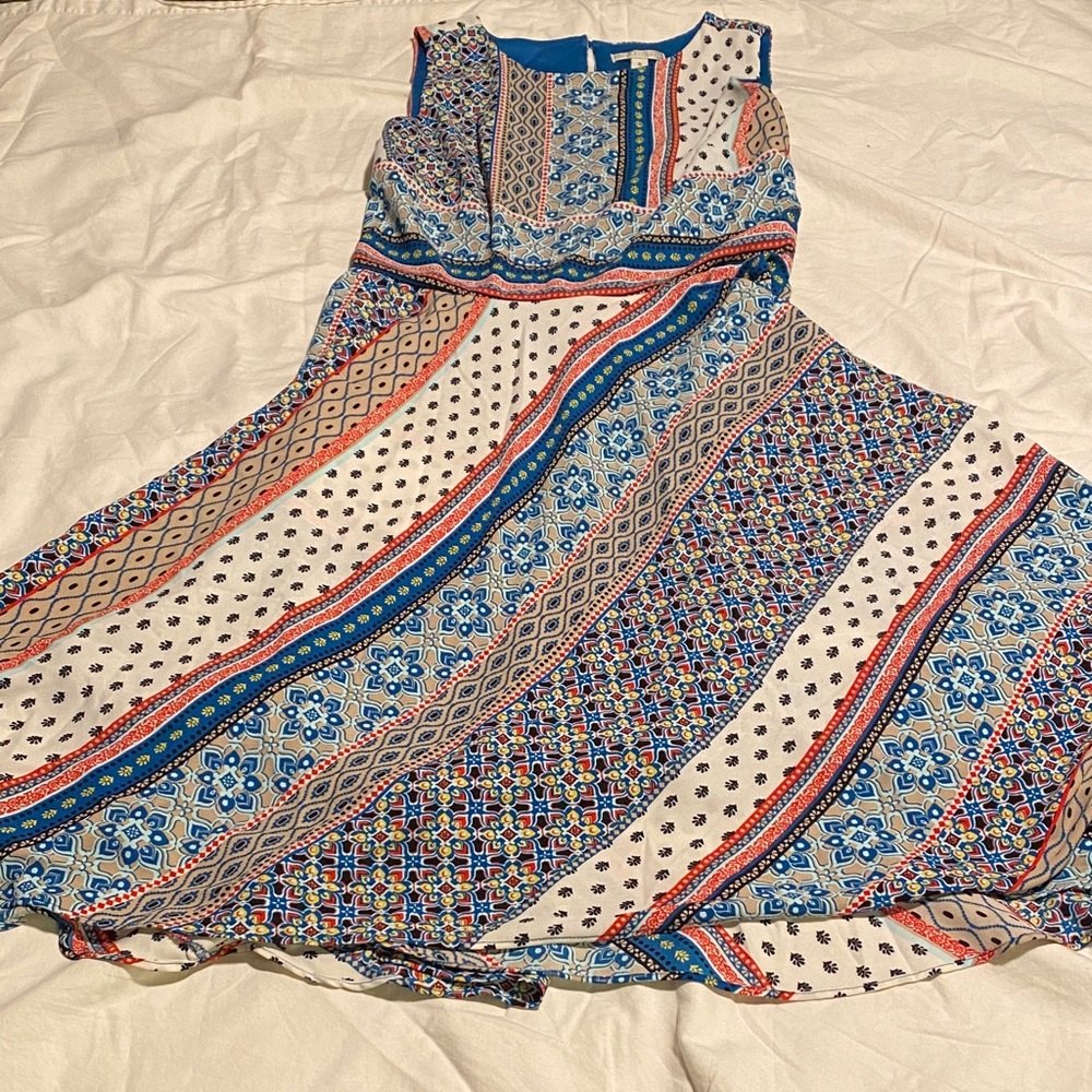Dana Buchman Multicolor Patterned Midi Dress